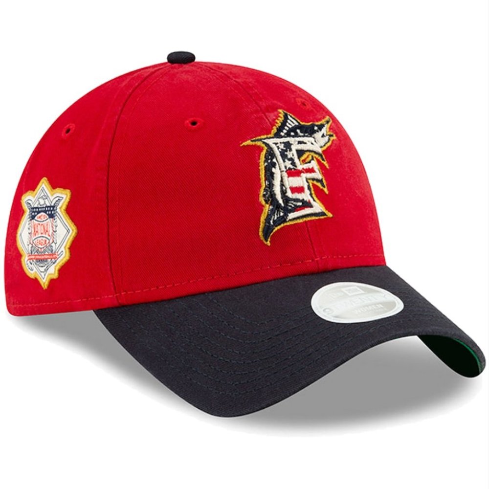 New Era Miami Marlins  Womens Stars & Stripes 4th of July 9TWENTY Adjustable Hat